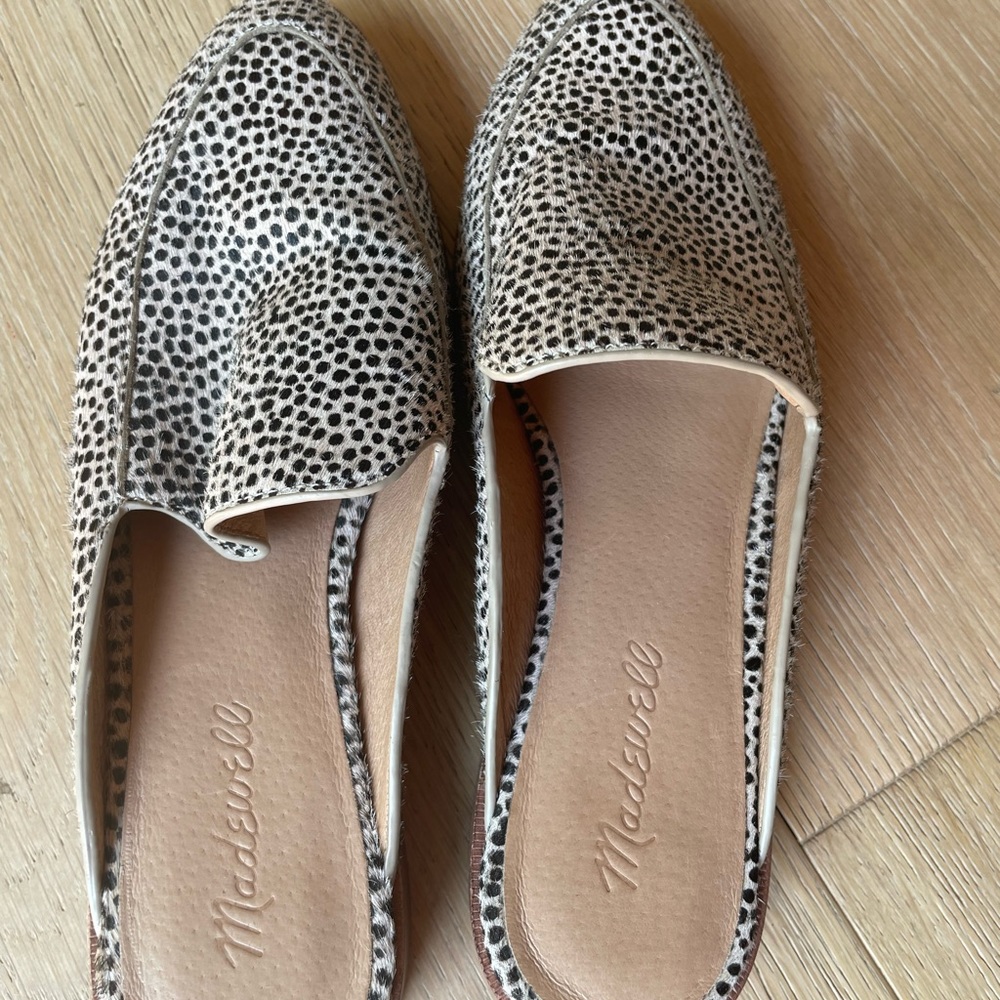 Madewell Remi Mule Dotted Mini Leopard Hair Sandal